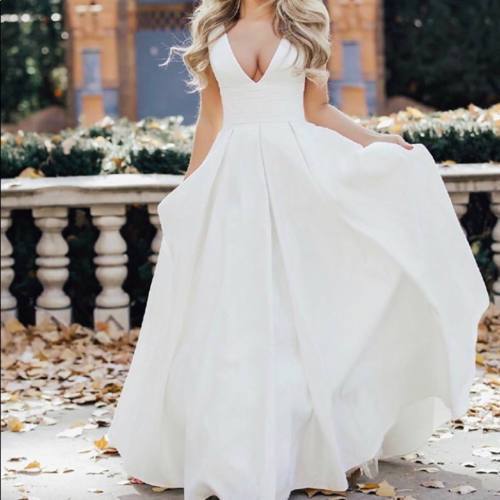 Satin Ball Gown Wedding Dress UNALTERED NEVER WORN